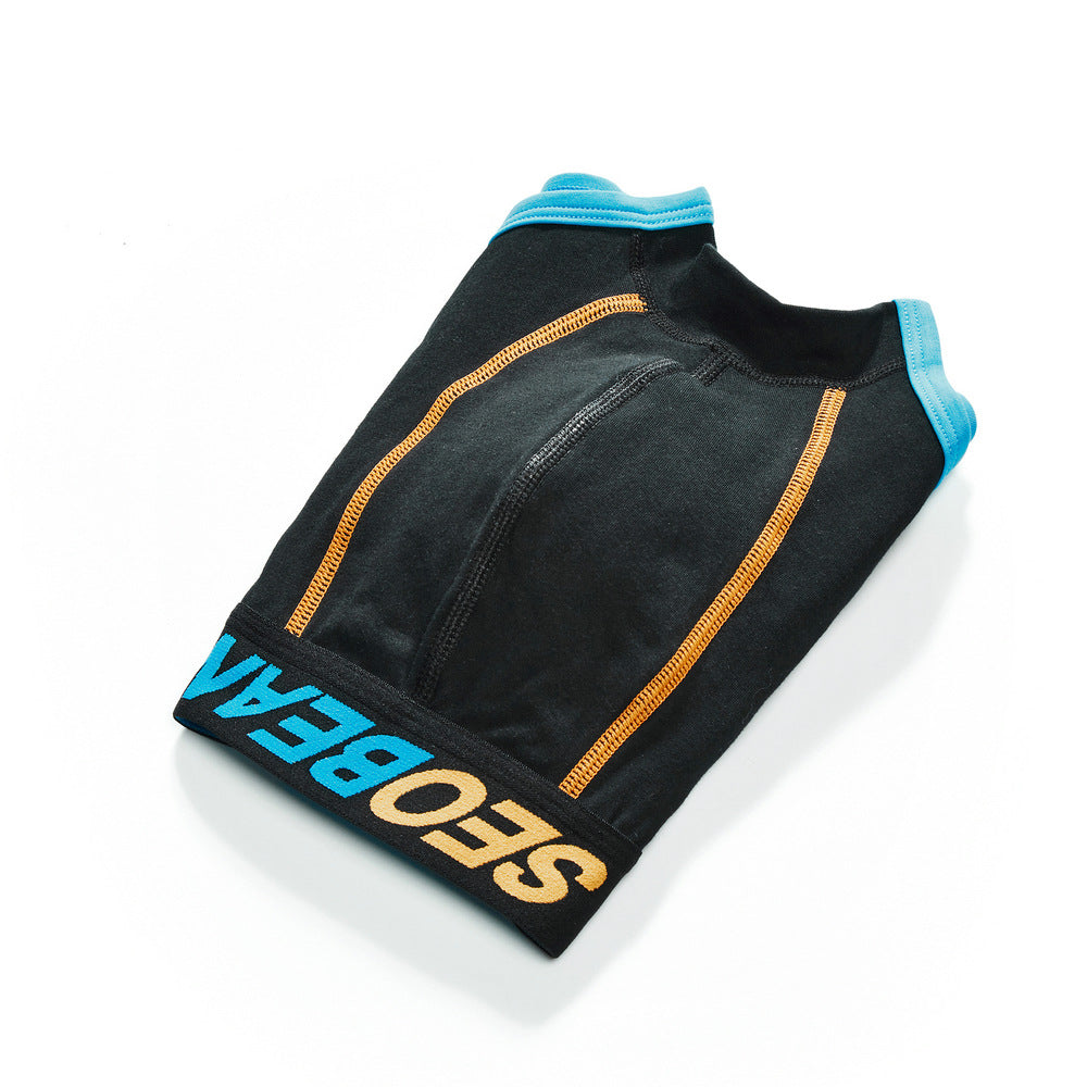 6 pieces SEOBEAN Men's underwear comfortable sweat-wicking boxers men's bump shorts