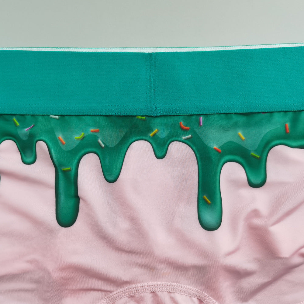 4-Pack SEOBEAN Floral pattern Men's Low Waist Printed Dragon Boxer Briefs U-Shaped Comfortable Lightweight Fashion Innerwear