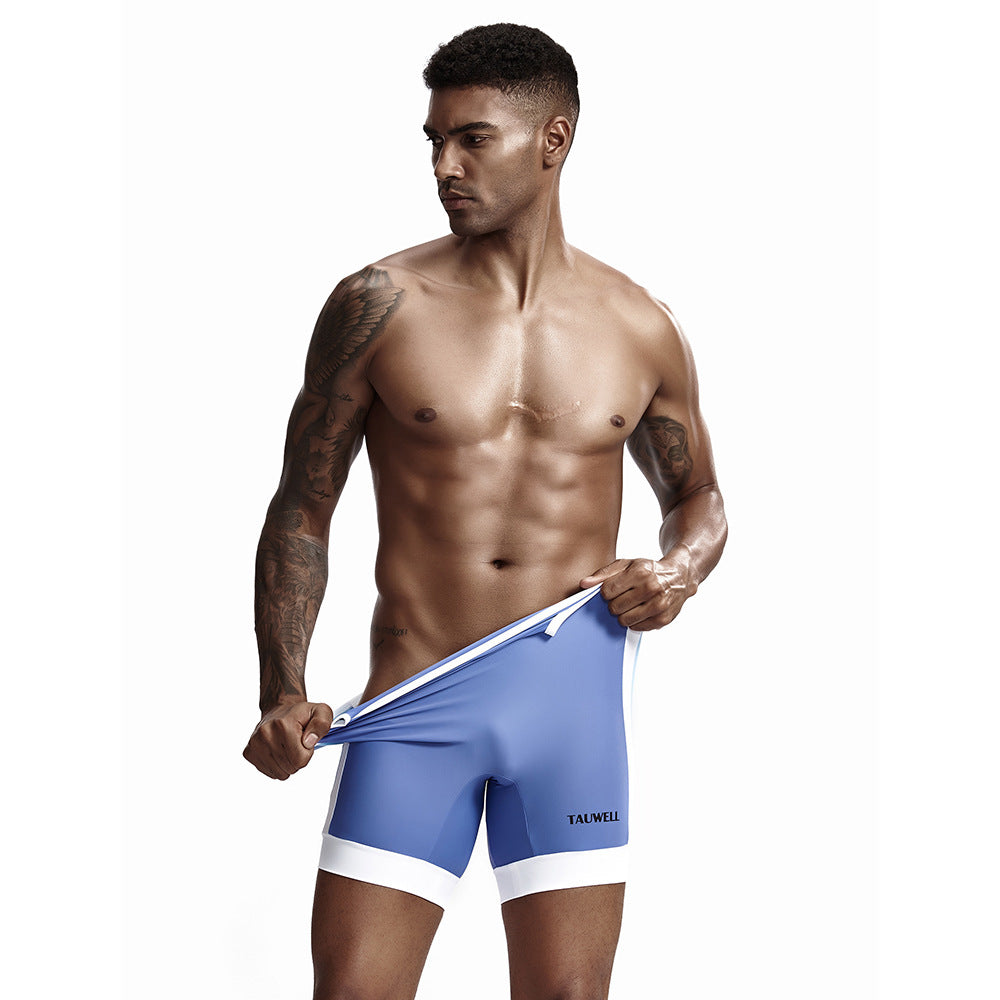 Tauwell Men's sports one-piece vest cycling weightlifting boxing track and field running marathon jumpsuit yoga fitness sports shorts