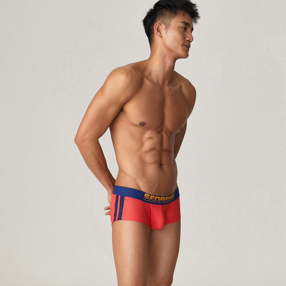 4 pieces SEOBEAN Men's underwear comfortable sweat-wicking boxers men's bump shorts