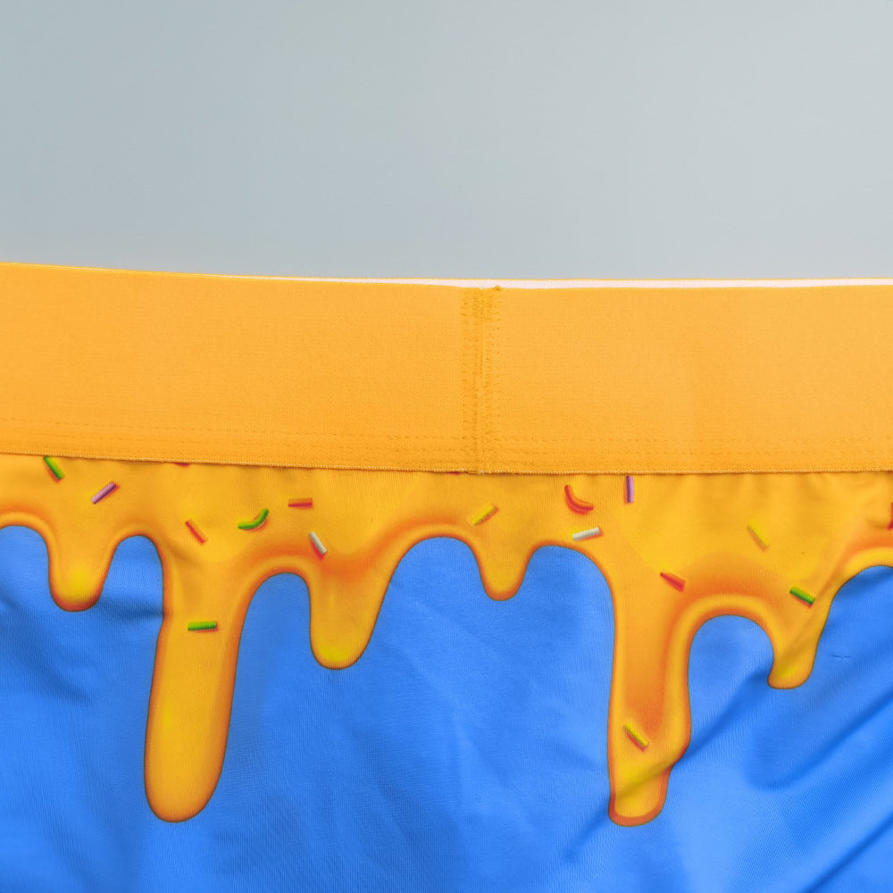 4-Pack SEOBEAN Floral pattern Men's Low Waist Printed Dragon Boxer Briefs U-Shaped Comfortable Lightweight Fashion Innerwear