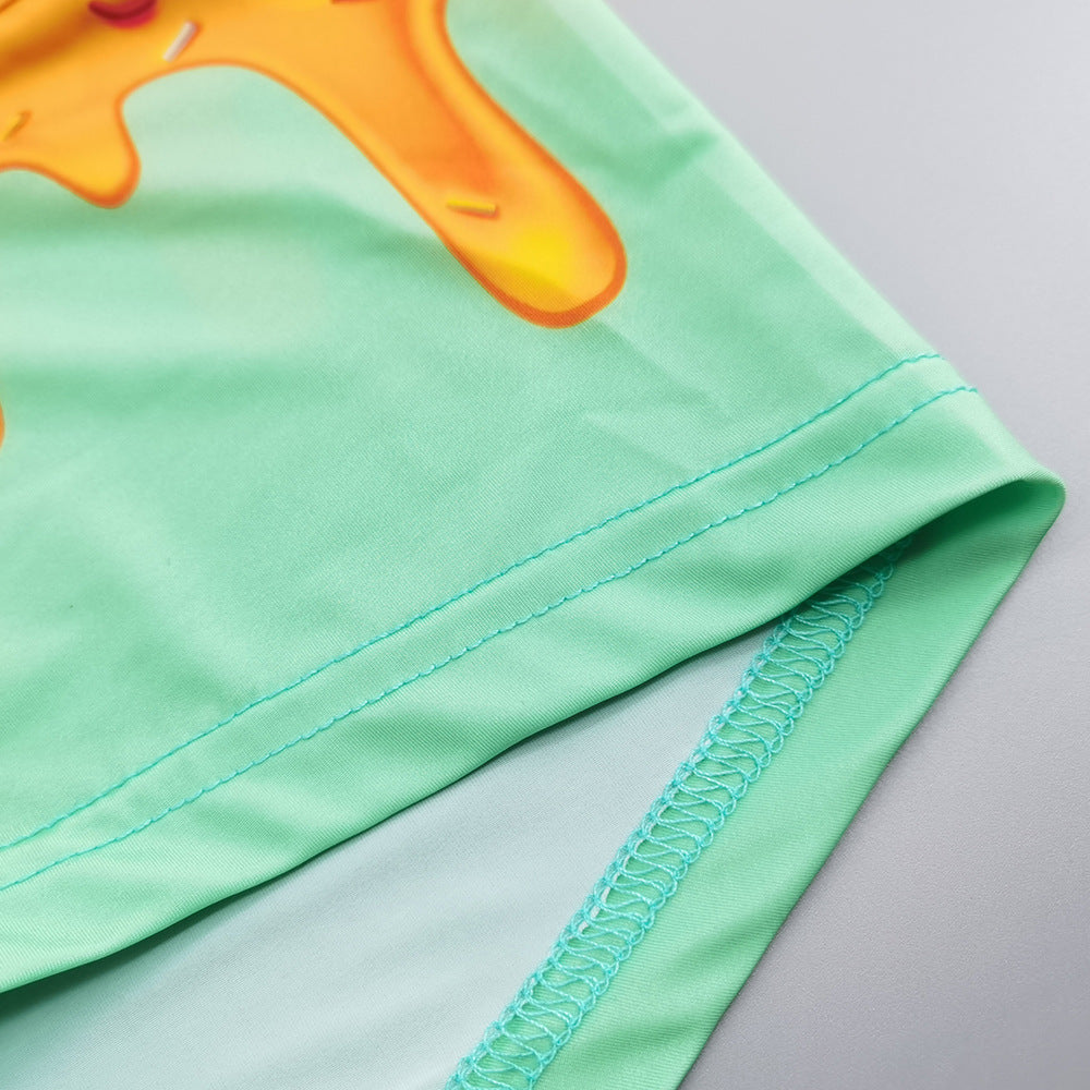 4-Pack SEOBEAN Floral pattern Men's Low Waist Printed Dragon Boxer Briefs U-Shaped Comfortable Lightweight Fashion Innerwear