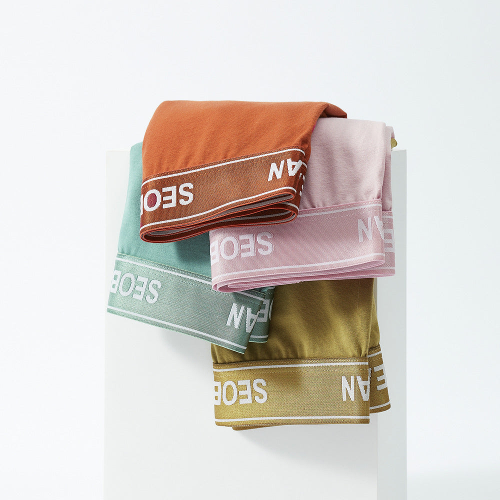 6 pieces SEOBEAN Men's underwear comfortable sweat-wicking boxers men's bump shorts