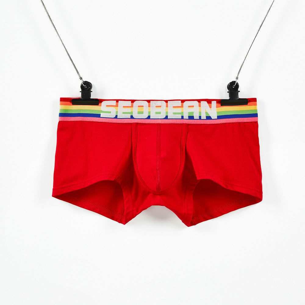 7 pieces SEOBEAN Men's underwear comfortable sweat-wicking boxers men's bump shorts