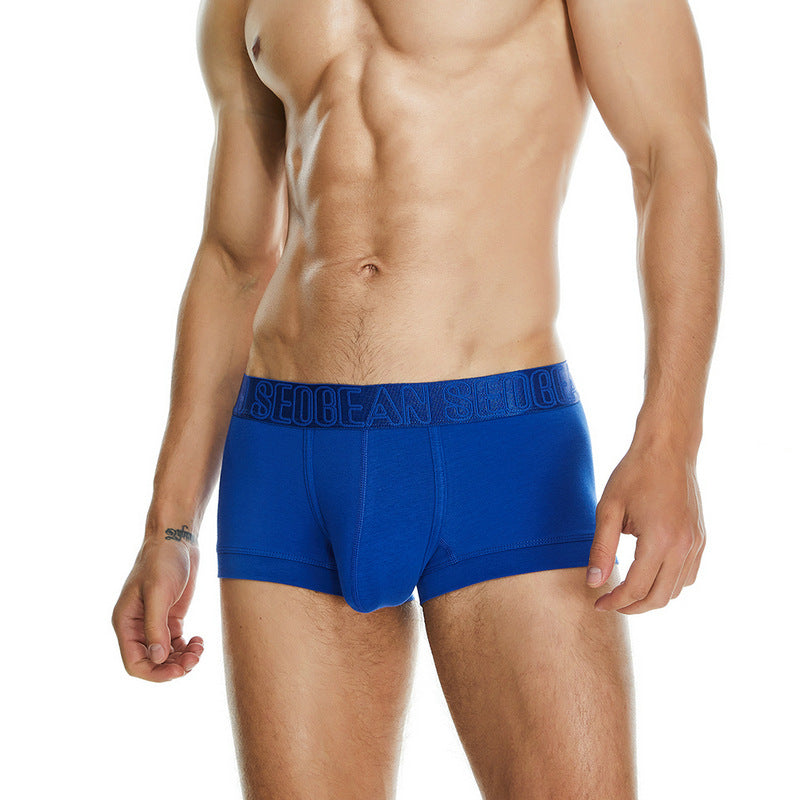 8 pieces SEOBEAN Men's underwear comfortable sweat-wicking boxers men's bump shorts