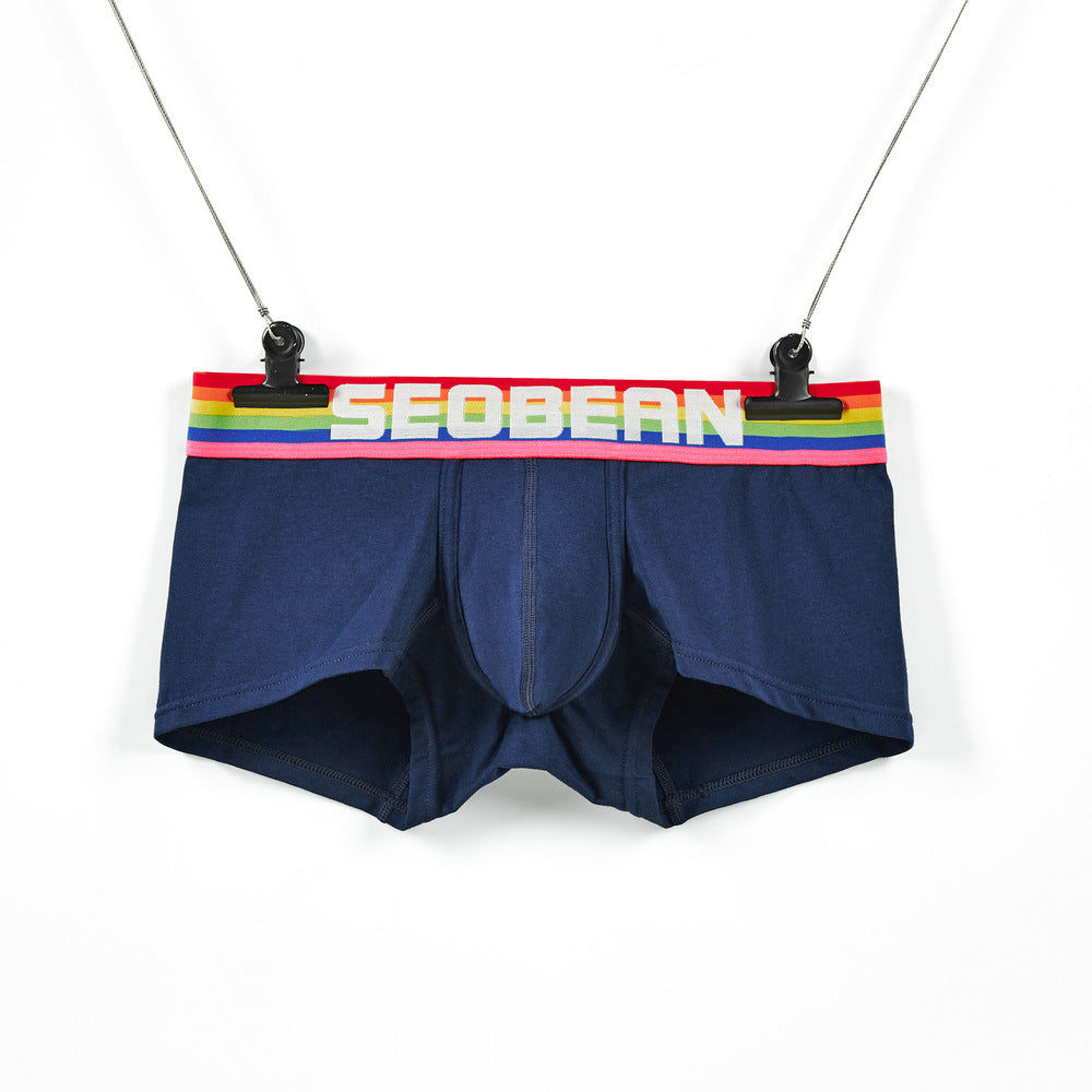 7 pieces SEOBEAN Men's underwear comfortable sweat-wicking boxers men's bump shorts