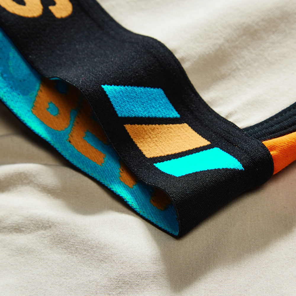 6 pieces SEOBEAN Men's underwear comfortable sweat-wicking boxers men's bump shorts