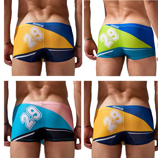 4 pieces SEOBEAN The classic number 29 Men's underwear comfortable sweat-wicking boxers men's bump shorts