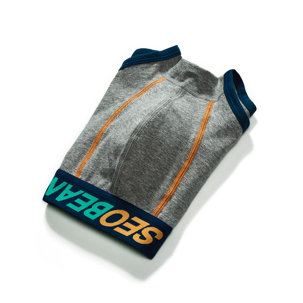 6 pieces SEOBEAN Men's underwear comfortable sweat-wicking boxers men's bump shorts