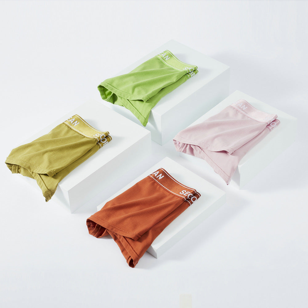 6 pieces SEOBEAN Men's underwear comfortable sweat-wicking boxers men's bump shorts