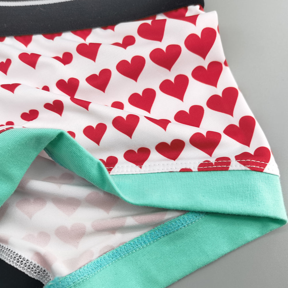 4-Pack SEOBEAN love Men's Low Waist Printed Dragon Boxer Briefs U-Shaped Comfortable Lightweight Fashion Innerwear