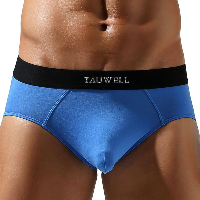 TAUWELL Men's Briefs Solid Color Briefs Men's Low Rise Briefs Sexy Convex Briefs