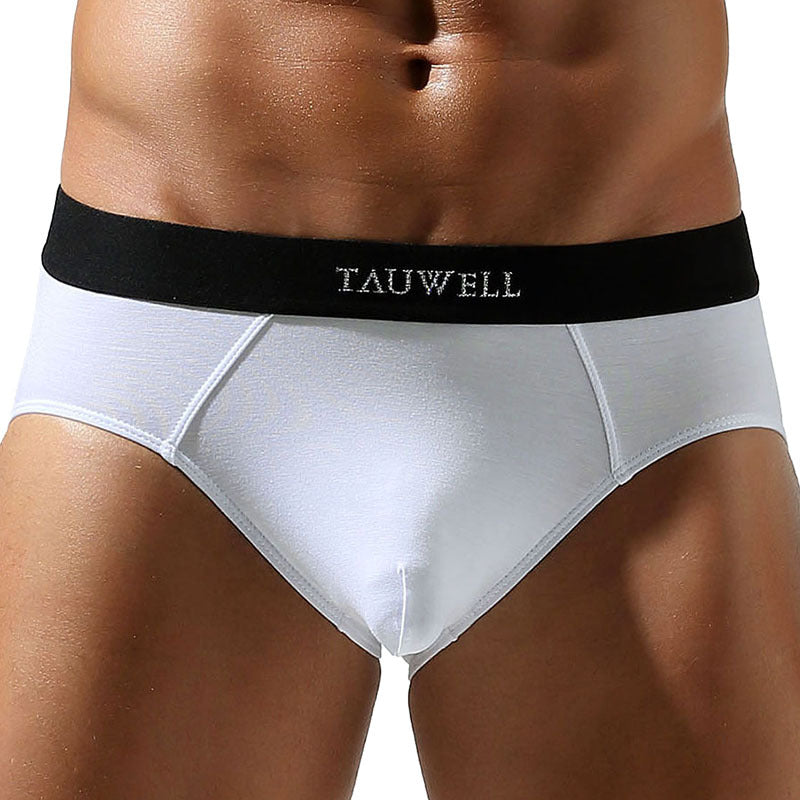 TAUWELL Men's Briefs Solid Color Briefs Men's Low Rise Briefs Sexy Convex Briefs