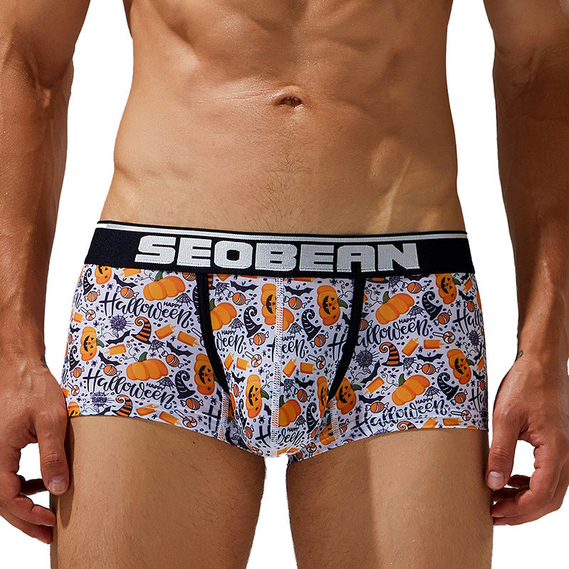 4 pieces SEOBEAN Men's underwear comfortable sweat-wicking boxers men's bump shorts