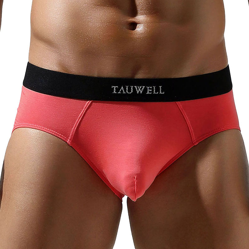 TAUWELL Men's Briefs Solid Color Briefs Men's Low Rise Briefs Sexy Convex Briefs