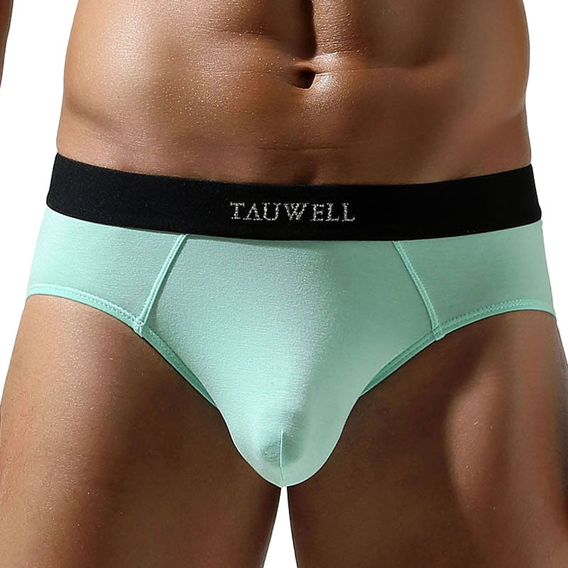 TAUWELL Men's Briefs Solid Color Briefs Men's Low Rise Briefs Sexy Convex Briefs