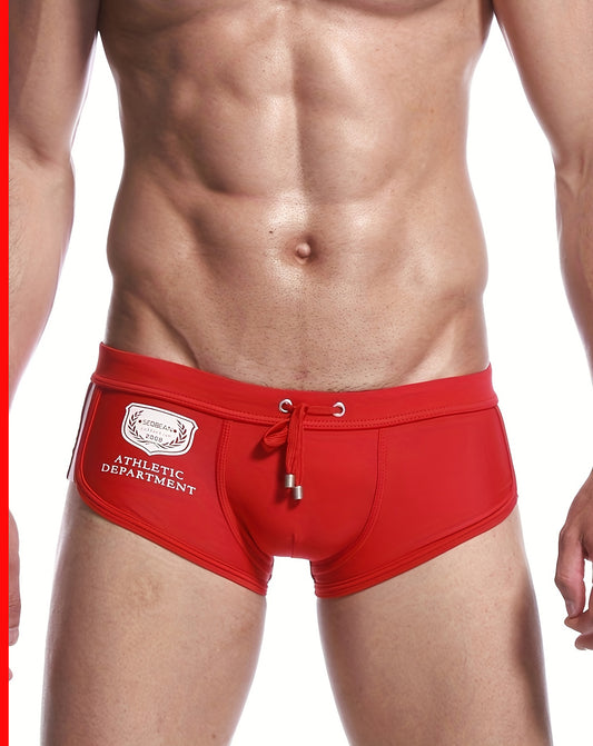 SEOBEAN  Men's boxer swim trunks quick-drying competitive surfing hot spring men's swimsuit