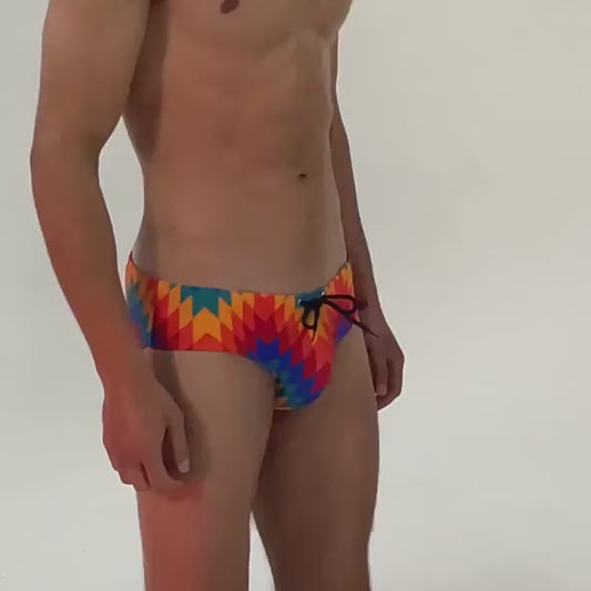 SEOBEAN Men's sexy triangle swim trunks quick-drying competitive hot spring beach surf swimsuit