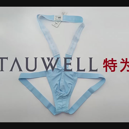 TAUWELL briefs low waist trendy men's belt fashionable underwear comfortable nylon thong